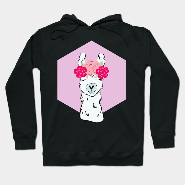 Nice funny Llama Lama Alpaca Design Hoodie by Luxara